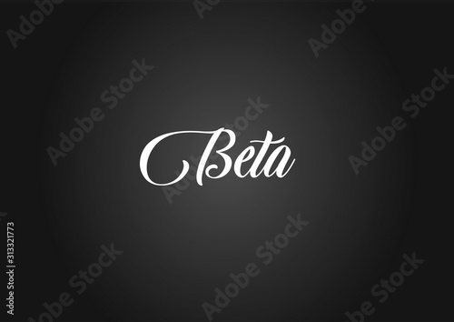 Beta sign on blck background