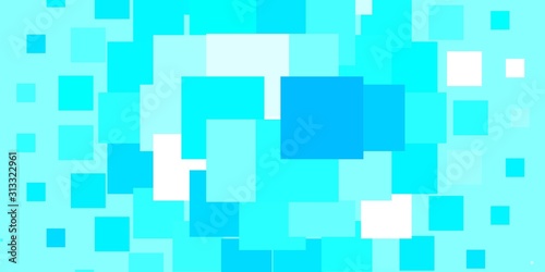 Light BLUE vector pattern in square style. Abstract gradient illustration with colorful rectangles. Best design for your ad, poster, banner.
