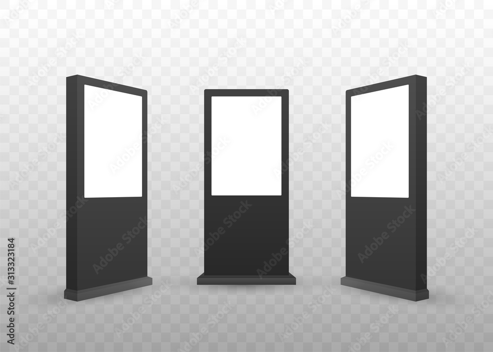 Realistic light box template on white background. Outdoor advertising banner. Vector stock illustration. Realistic light box template on white background. Outdoor advertising banner. Vector stock illustration.