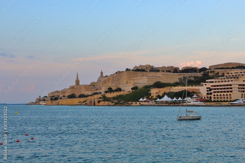 Beautiful view of Valletta at Malta
