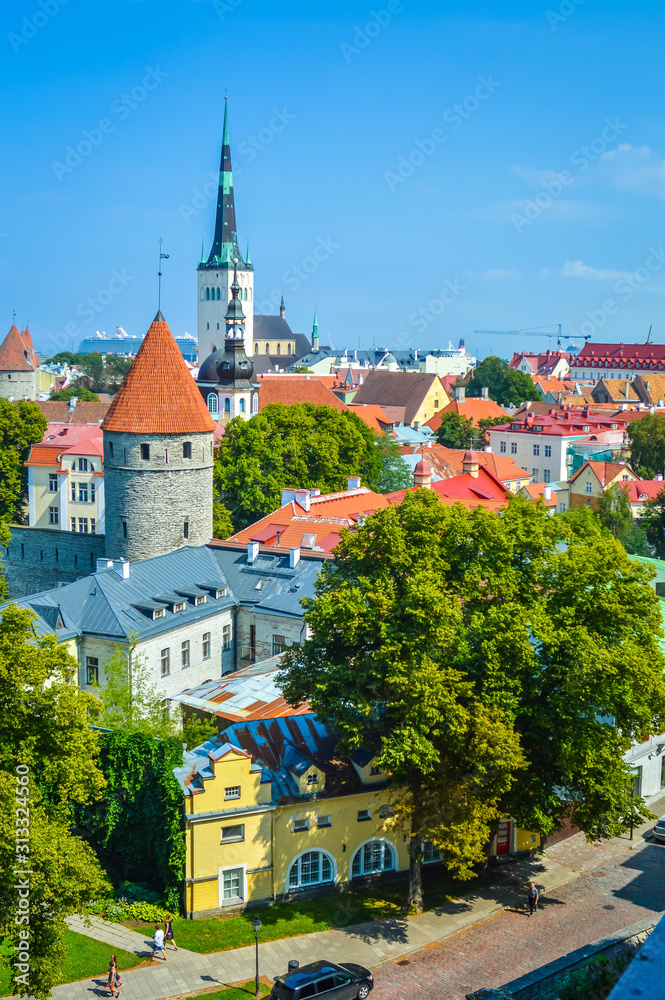 panoramic view of old tallinn