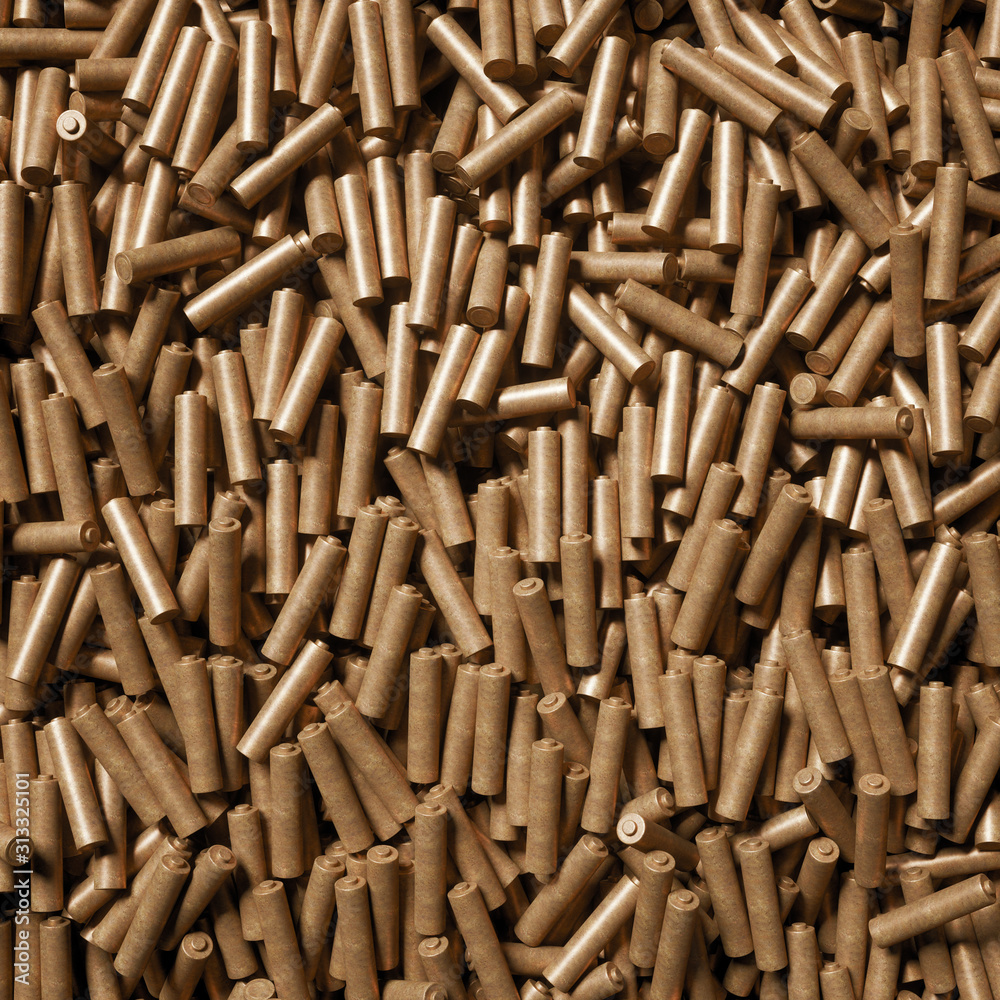 Completely Rusted AA Battery Pile from Aerial Perspective Completely Rusted AA Battery Pile from Aerial Perspective