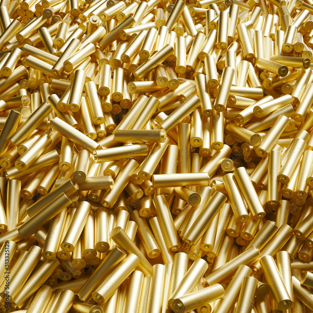 Huge Pile of Completely Gold AA Batteries Huge Pile of Completely Gold AA Batteries