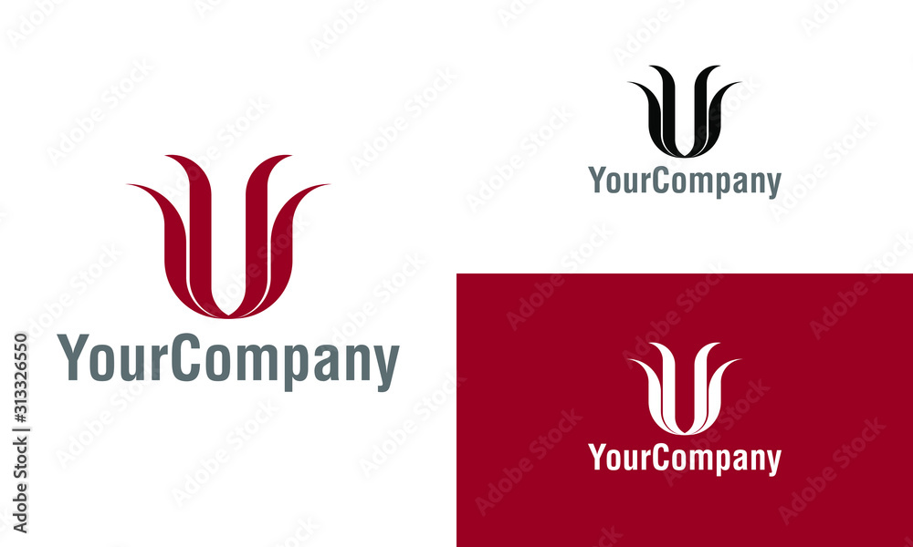Creative tulip and flower logo icon design template elements. Vector logo template for company.