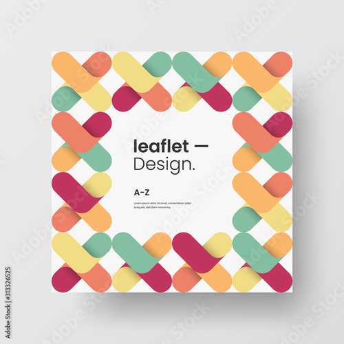Amazing business advertisement vector mural art square banner mock up. Modern corporate abstract geometric illustration design layout background. Company identity quadrangle texture brochure template.
