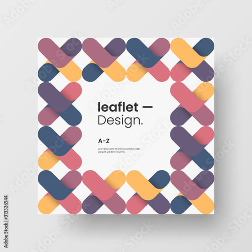 Amazing business advertisement vector mural art square banner mock up. Modern corporate abstract geometric illustration design layout background. Company identity quadrangle texture brochure template.