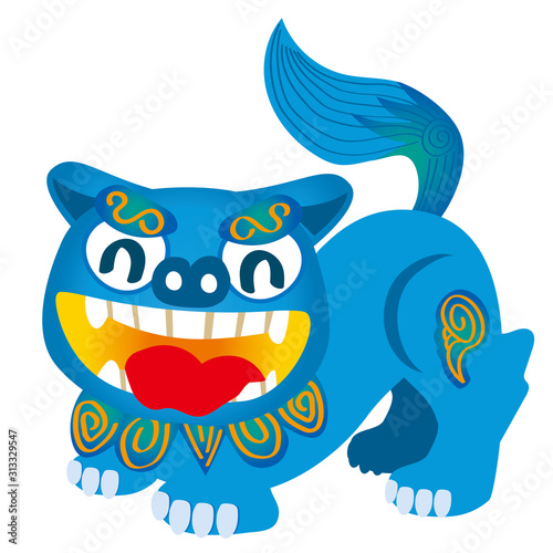 横向きの笑顔のブルーのシーサーのイラスト 沖縄県 旅行のイメージイラスト Stock Vector Adobe Stock 横向きの笑顔のブルーのシーサーのイラスト 沖縄県 旅行のイメージイラスト Stock Vector Adobe Stock