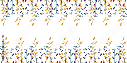 Beautiful color floral card. Vector illustration