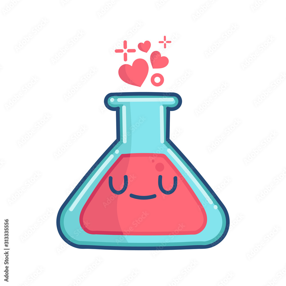 kawaii valentine love potion illustration kawaii valentine love potion illustration
