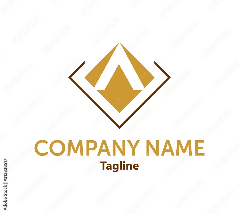Flat design of company logo design