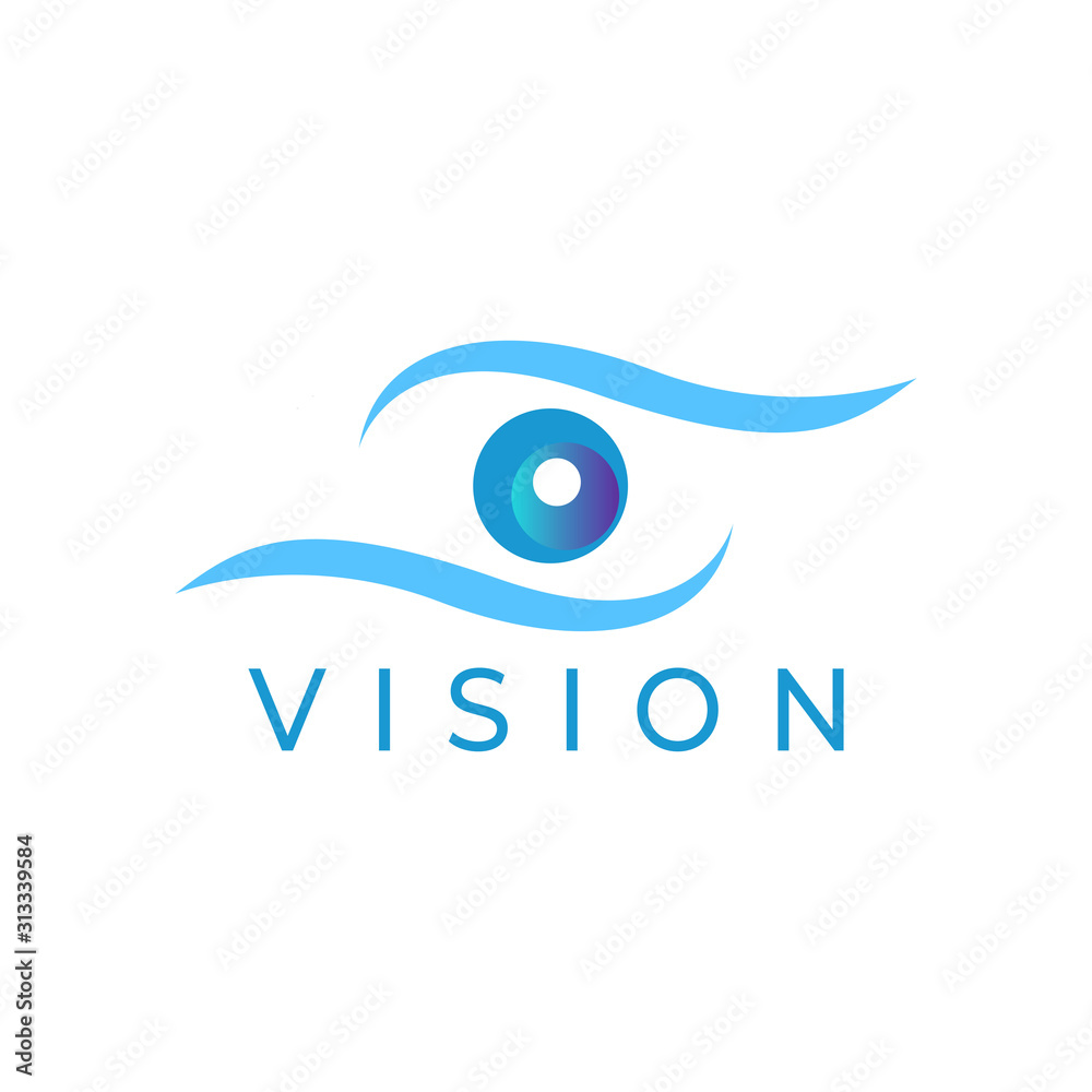 Eye vision icon logo vector illustration Eye vision icon logo vector illustration