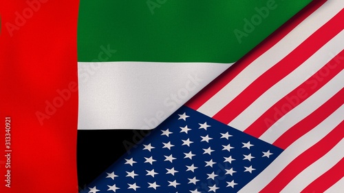 Photography United Arab Emirates USA national flags