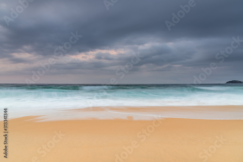 Rain Clouds and Early Morning Seascape