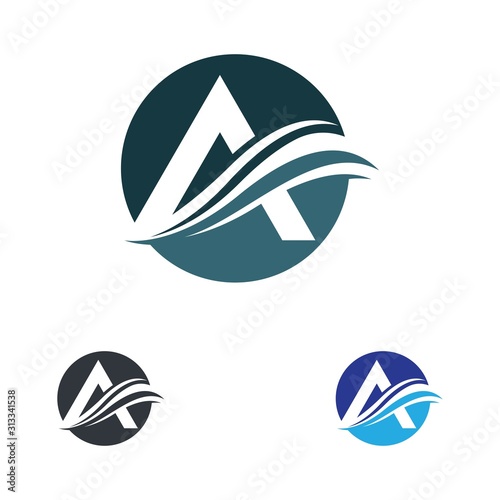 Letter a logo illustration