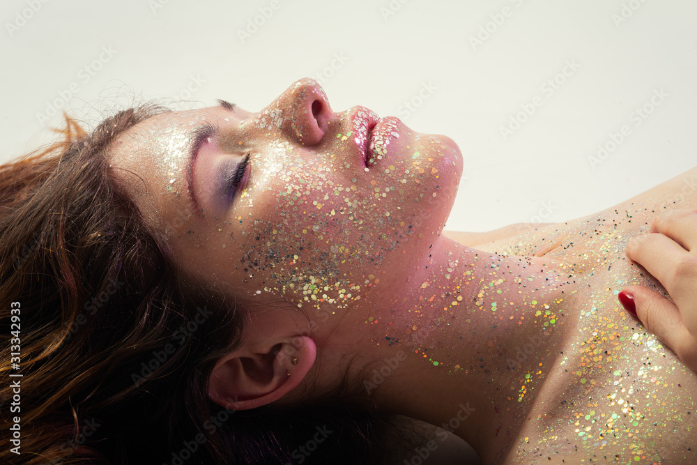 Fototapeta premium glitter shiny makeup