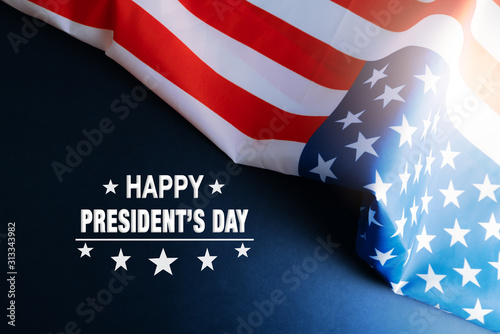 Canvastavla Presidents day celebrate on america flag background