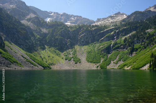 Green Waters Blur Across Lake Surface