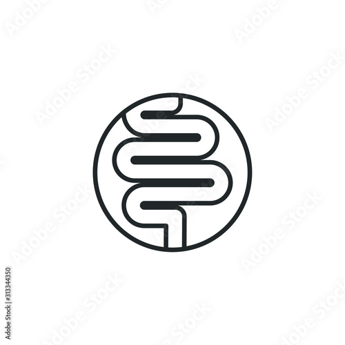 Intestines icon template color editable. intestine organ symbol vector sign isolated on white background illustration for graphic and web design.