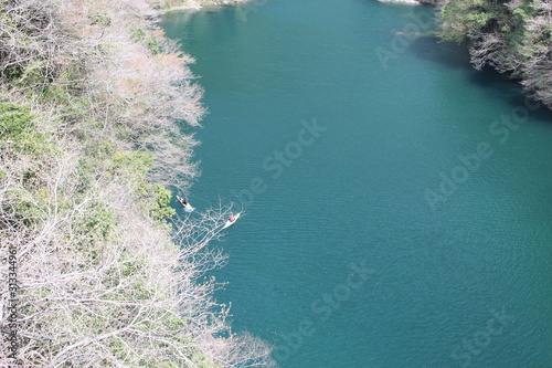 aerial view of the river