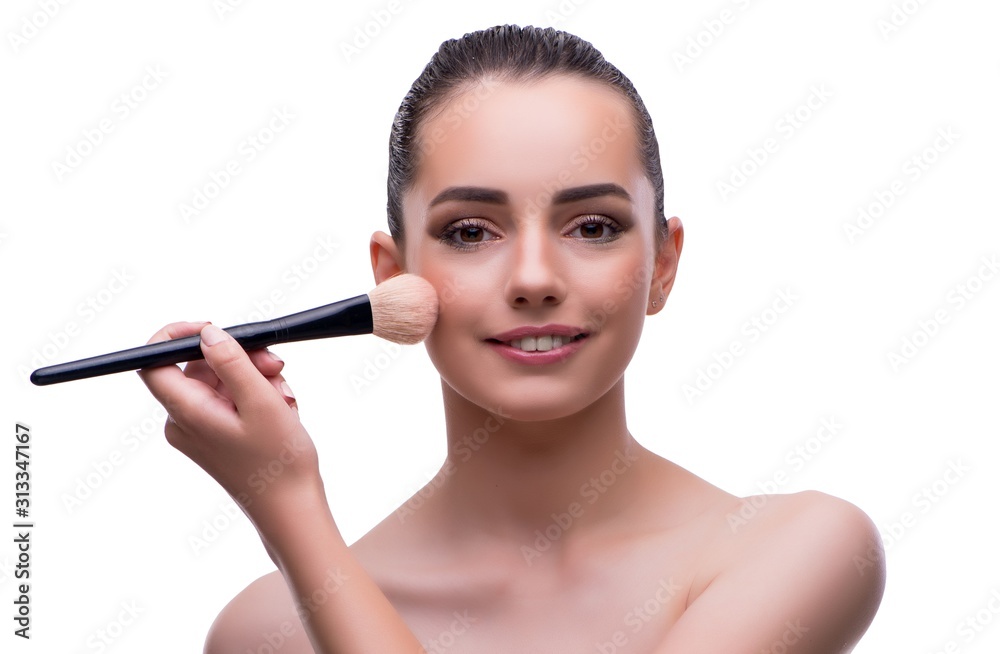 Young beautiful female fashion model with make up Young beautiful female fashion model with make up
