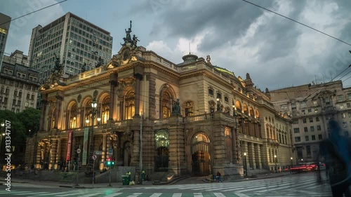 Pôr do Sol Teatro Municipal photo