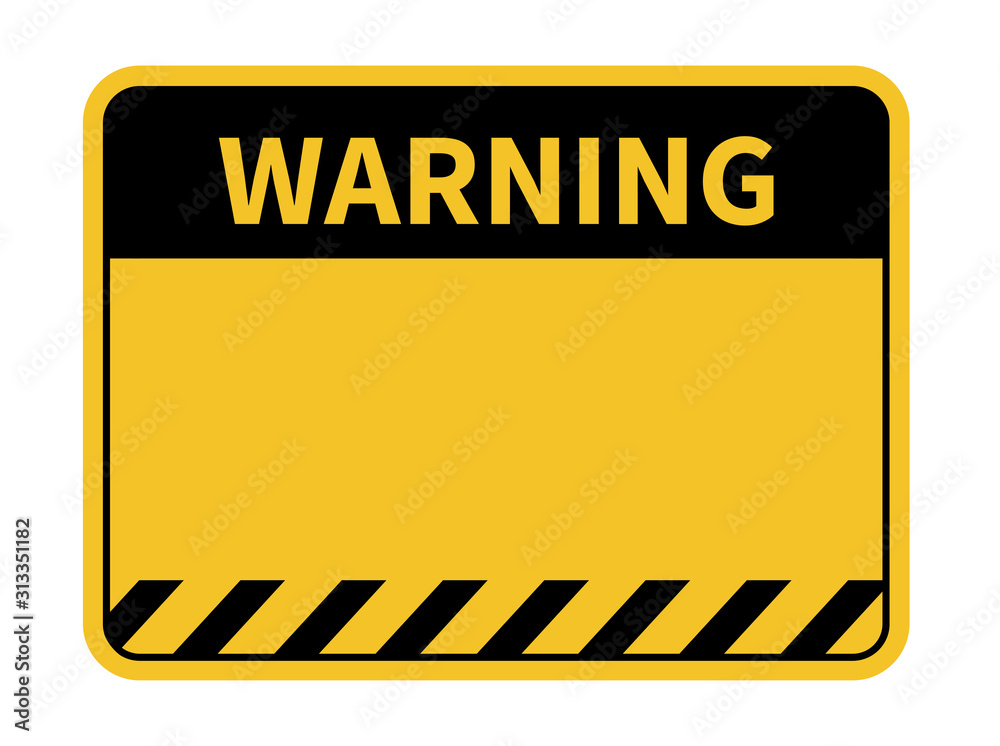 Warning sign. Blank warning sign. Vector illustration - obrazy, fototapety, plakaty 