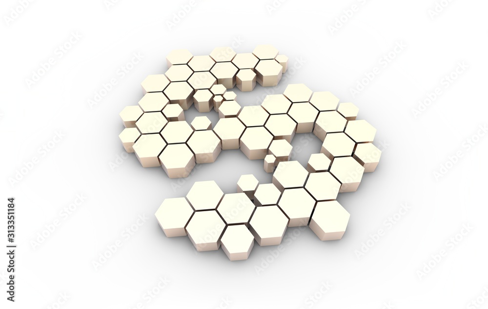 Dollar currency symbol consisting of hexagon graphics, technology financial security and information storage, network data Dollar currency symbol consisting of hexagon graphics, technology financial security and information storage, network data