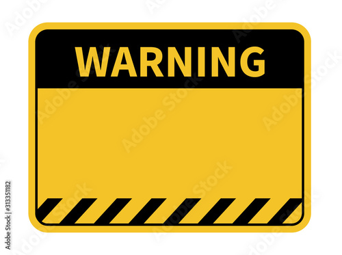 Warning sign. Blank warning sign. Vector illustration © Alano Design