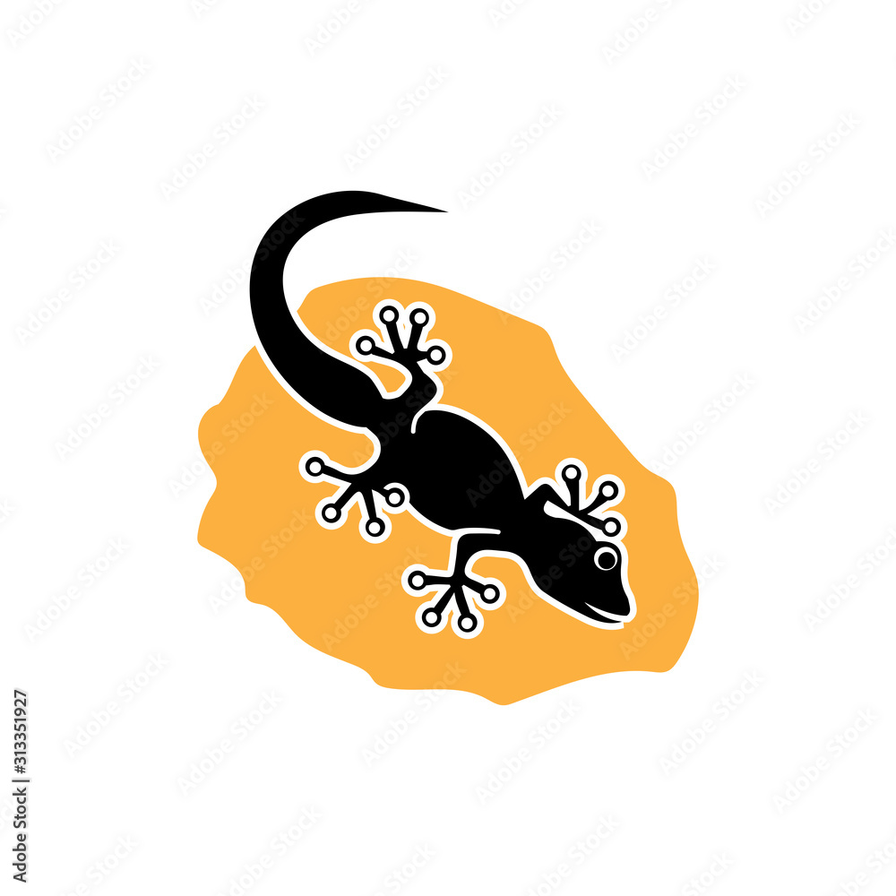 Lizard Chameleon Gecko animall logo and symbol vector illustration