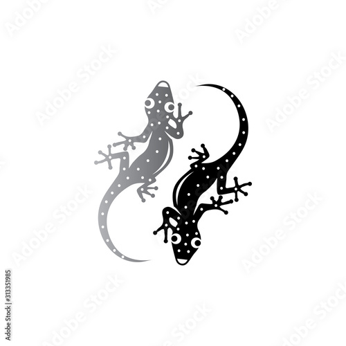 Lizard Chameleon Gecko animall logo and symbol vector illustration