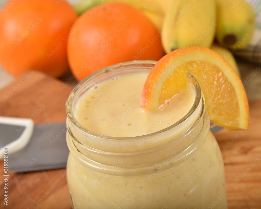 Orange banana smoothie