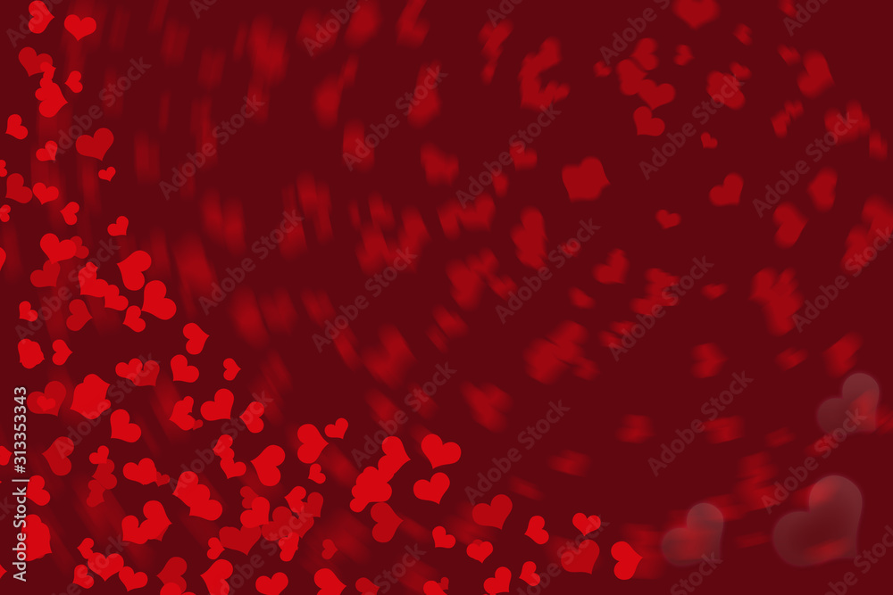 Valentine's day abstract red background with hearts Valentine's day abstract red background with hearts