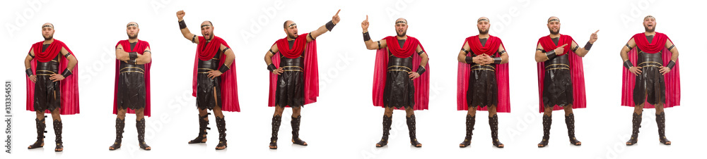 Gladiator isolated on white background