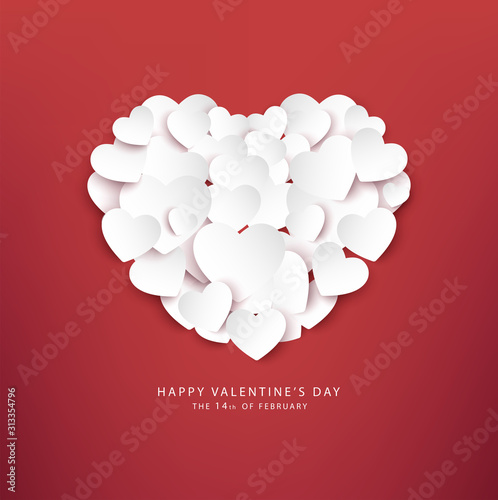 happy valentine's day banner vector desige