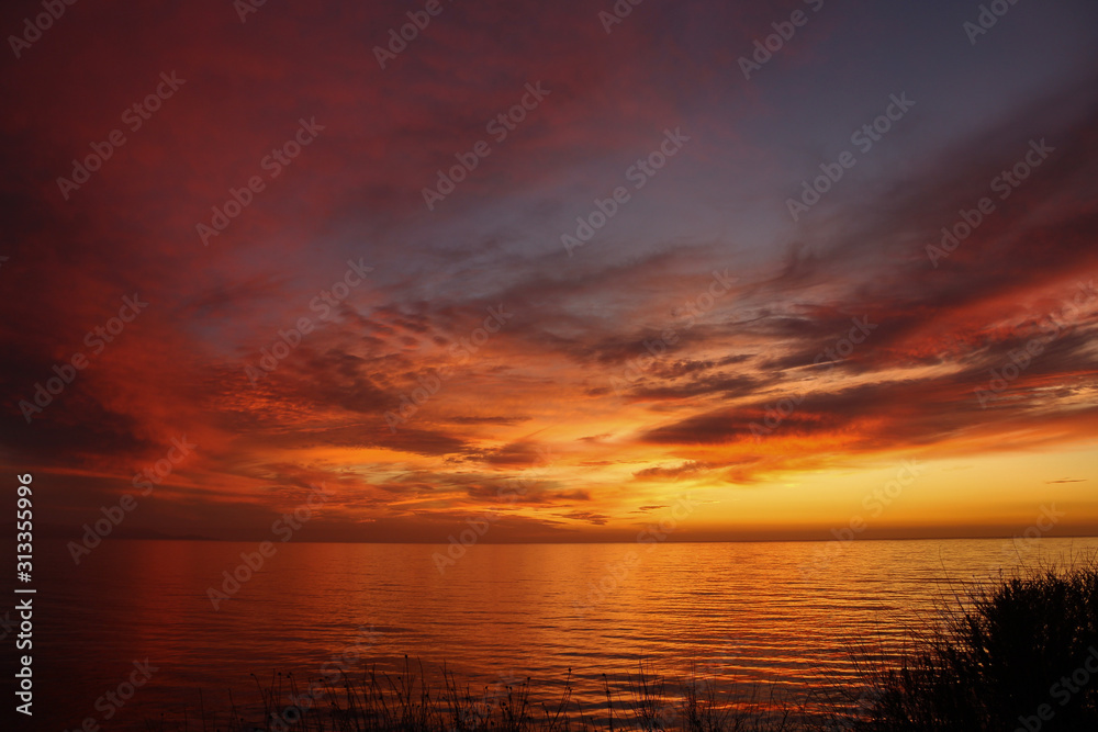 Breathtaking Sunset, Palos Verdes Peninsula, South Bay of Los Angeles County, California