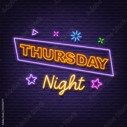 thursday night neon signboard