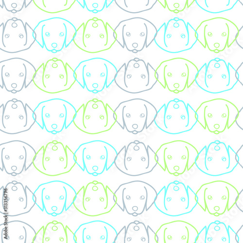 Dog face seamless pattern good for children clothing, textiles, wallpaper, stationeries, home furnishing, surface pattern.
