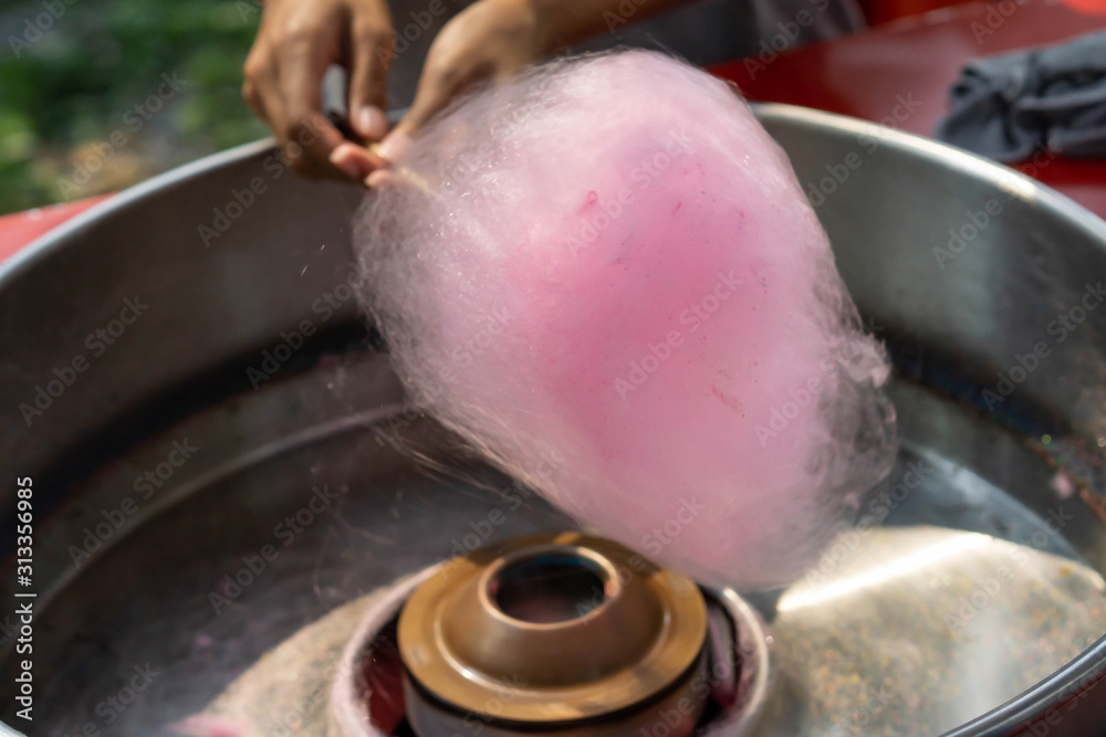 candy floss pink Made from sugar