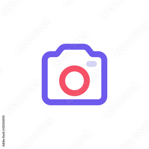 Editable photographing icons for web and mobile.Included icons line Camera, Photo camera with beautiful colors.Camera Icon in trendy flat style.Camera symbol for your web site design, logo, app, UI.