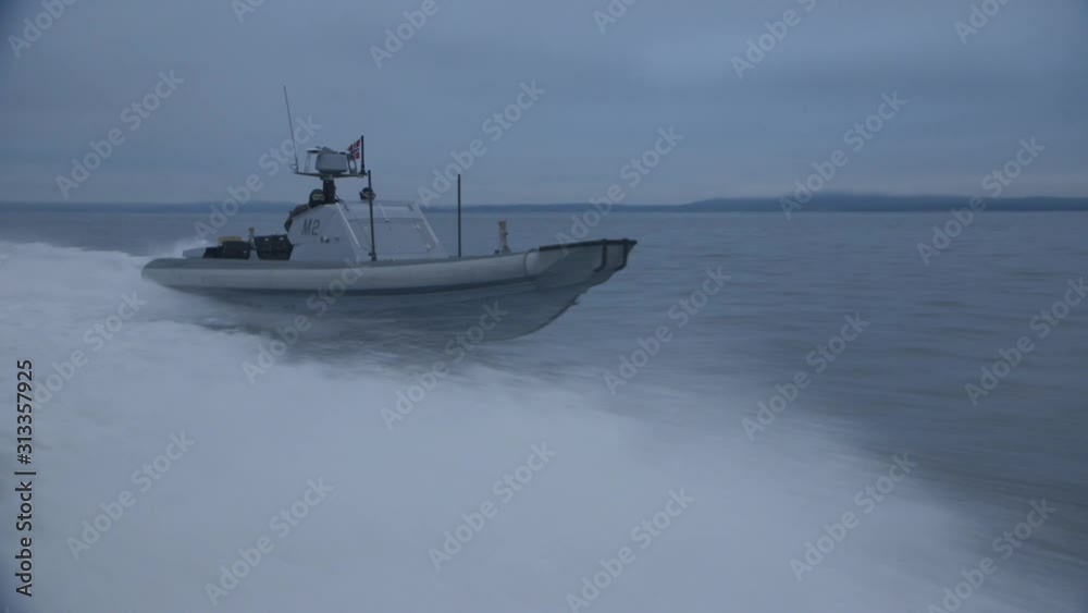 custom made wallpaper toronto digitalNorwegian army military gunship speed boat passing