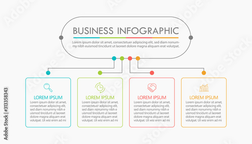 Business data visualization. timeline infographic icons designed for abstract background template milestone element modern diagram process technology digital marketing data presentation chart Vector