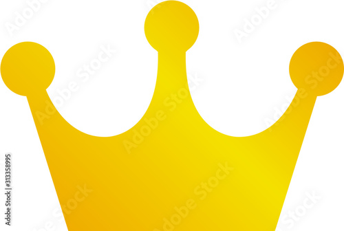 (SVG) Gold crown icon illustration