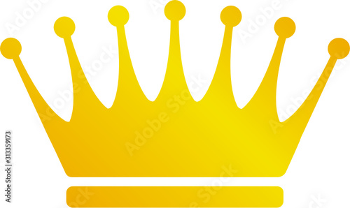 (SVG) Gold crown icon illustration