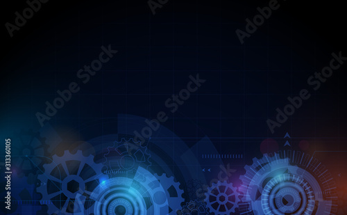 Abstract technology digital hi tech concept background. Vector illustration