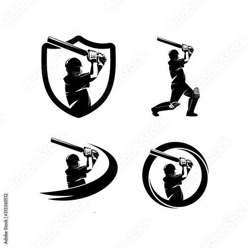 Cricket Sport Logo Template Design