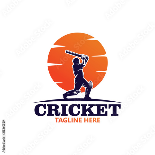 Cricket Sport Logo Template Design