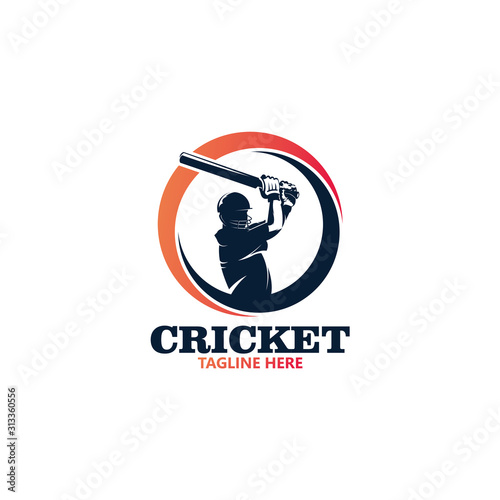 Cricket Sport Logo Template Design