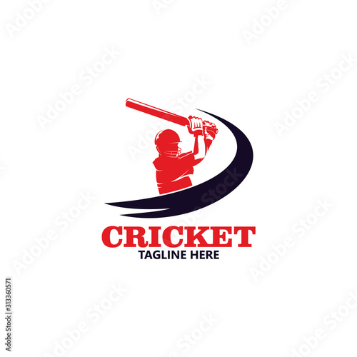 Cricket Sport Logo Template Design