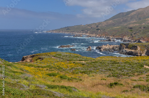 rugged coastline at Soberanes Point (Garrapata State Park, Monterey County, California) photo