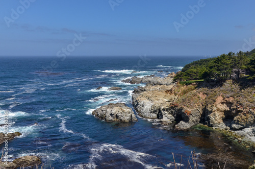 cypress trees and cliffs at Kasler Point (Monterey County, California) photo